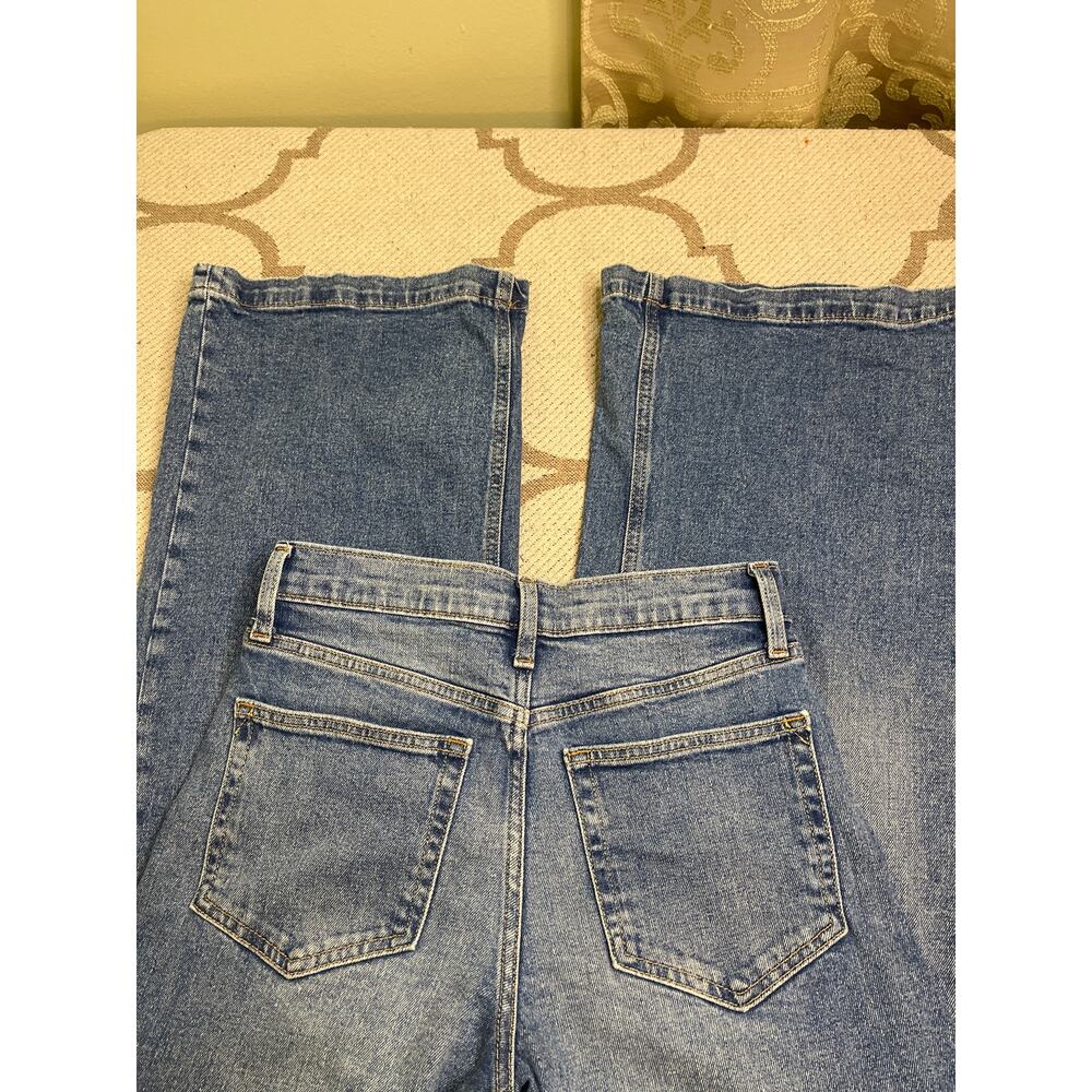 Gap High Rise Stride Ankle medium indigo wide leg jeans, size 25/ 0 - Picture 3 of 12